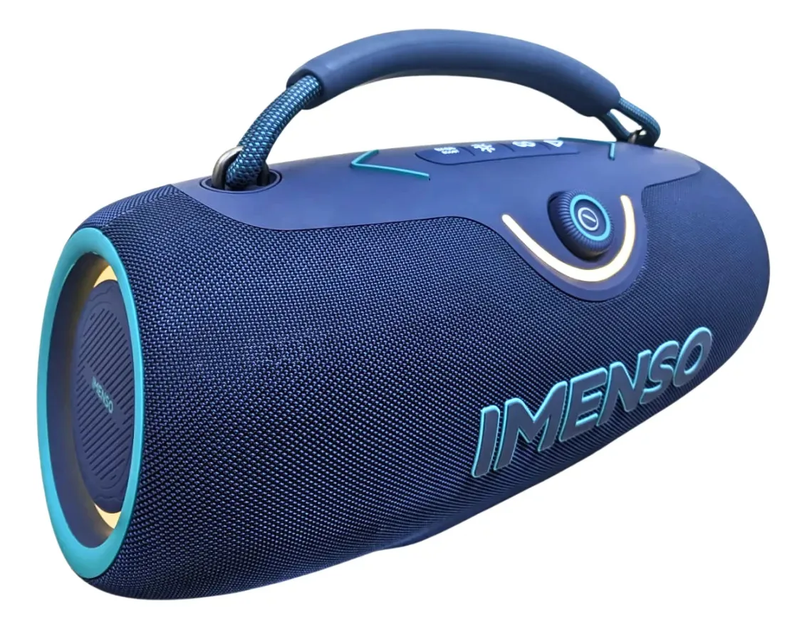 Caixa De Som Bluetooth 200w Boombox Azul