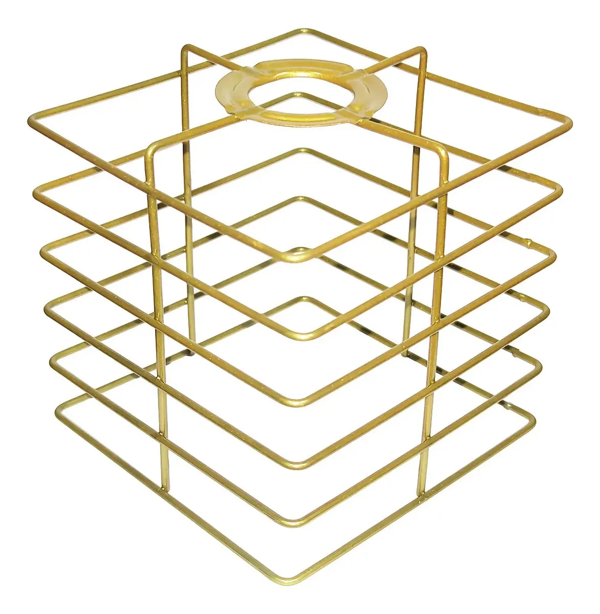 Cupula De Aramado Boxy Para Pendentes E Abajures Cor Dourado Liso