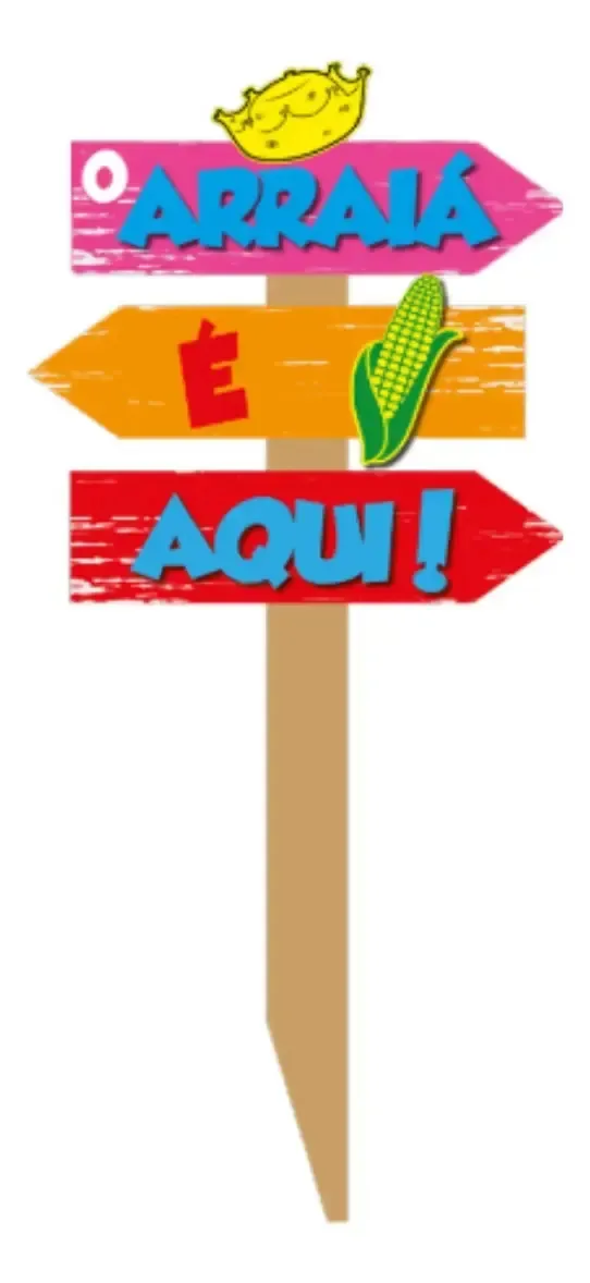 Placa Mdf Jardim O Arraia E Aqui Ref.fj0009 2