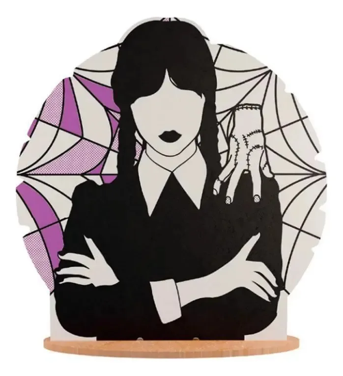 Enfeite Mesa Wandinha Addams Wednesday Mdf Decoração