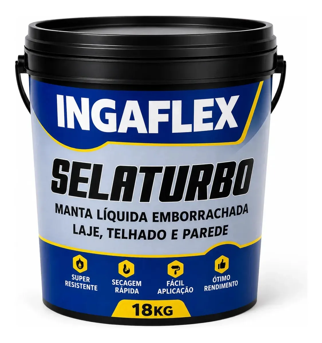 Manta Líquida Impermeabilizante 18kg Selaturbo + Acabamento Acabamento Fosco Cor Marrom
