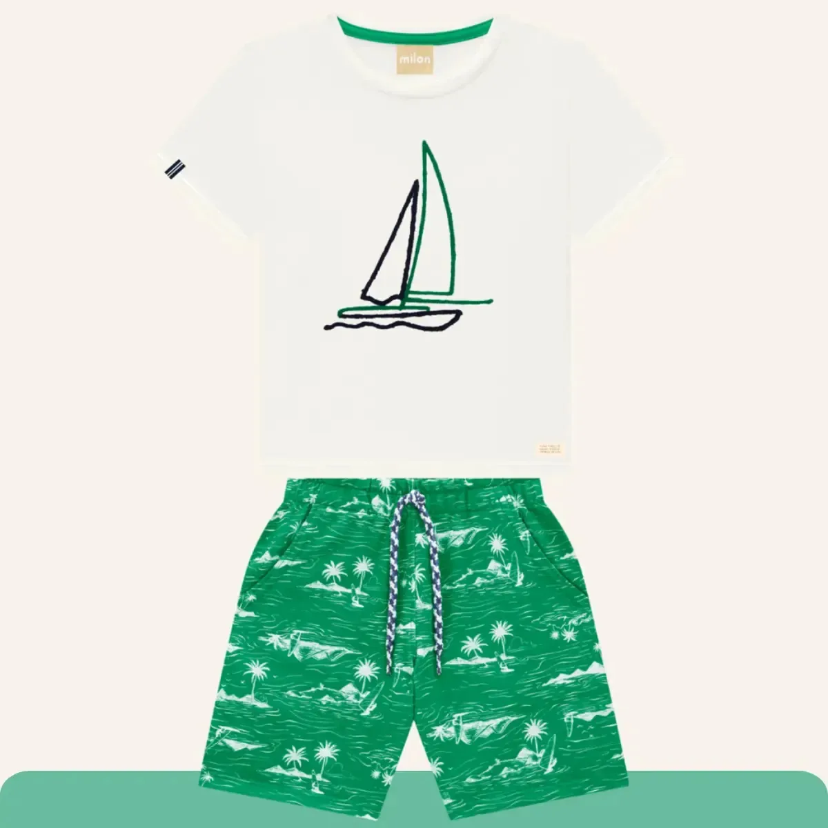 Conjunto Masculino Kyly Off White 1 G 2000583 0452 G