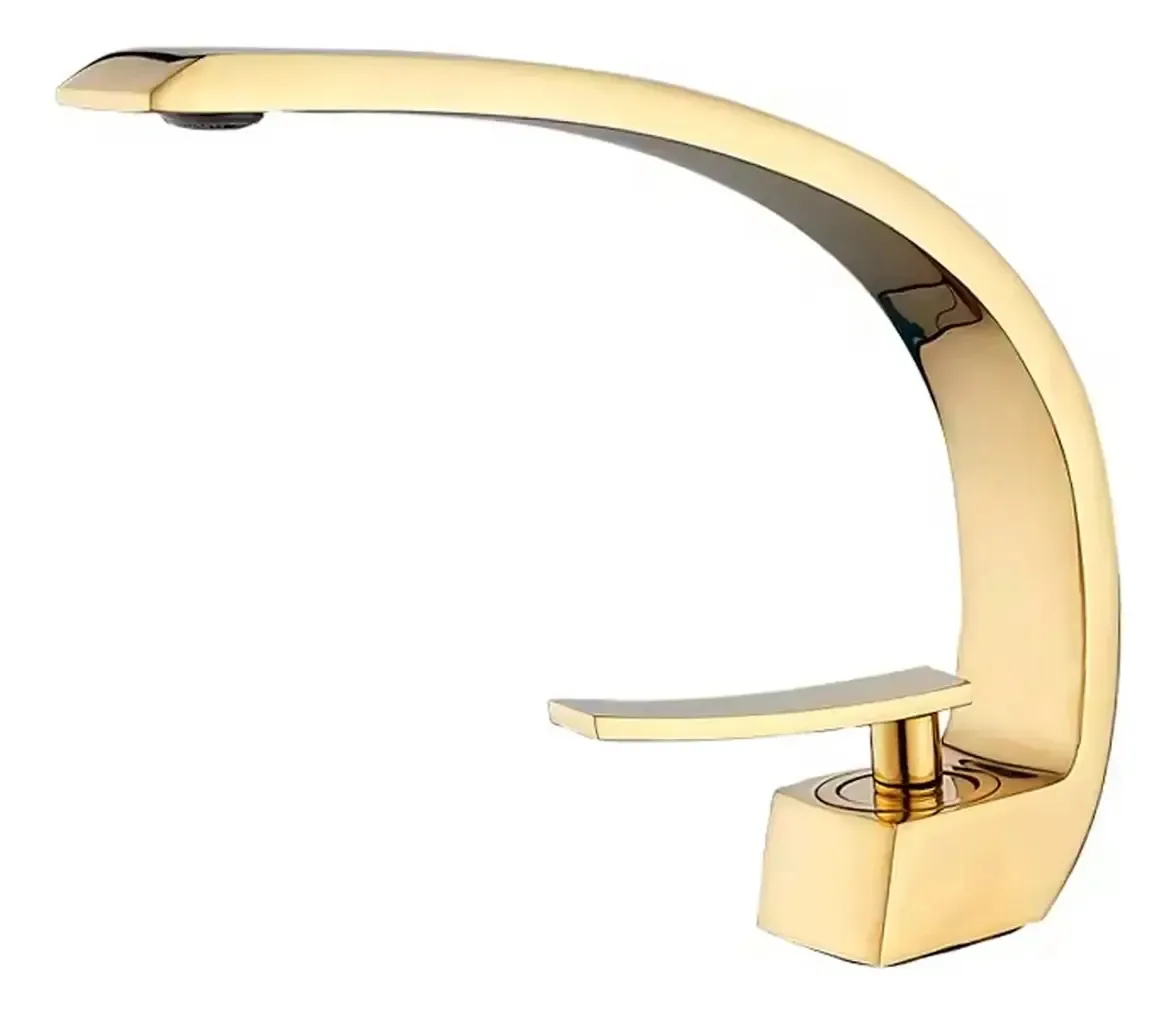 Torneira Banheiro Monocomando Misturador Acabamento Cromado Dourado Cromado Acabamento Cromado