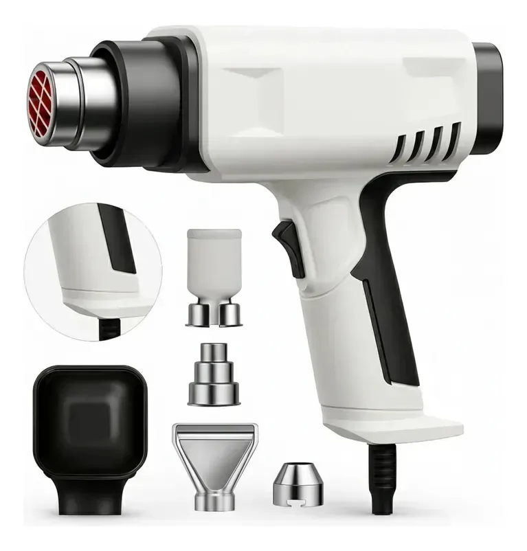 Pistola De Ar Quente Com Display Digital 127v Branco
