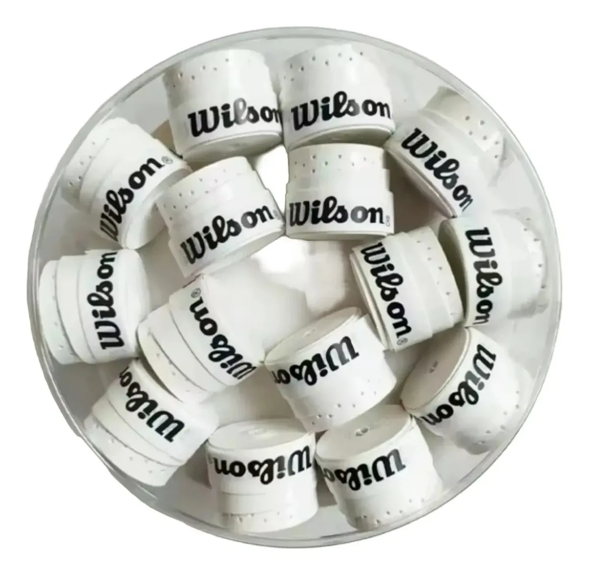 Kit 60 Overgrips Profile Perfurado Tenis Beach Tennis Padel Cor Branco