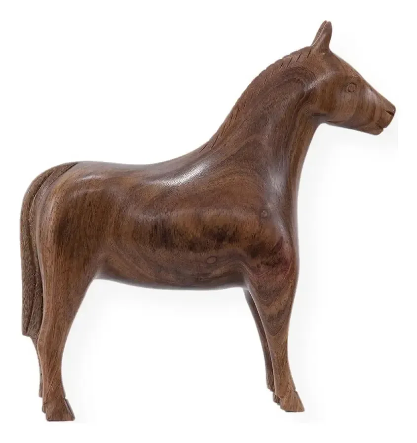 Escultura Em Madeira Recuperada: Cavalo (ccb5) Madeira