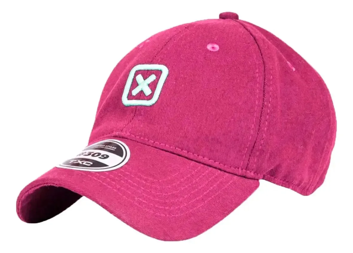Boné Aba Curva Sarja High Strap Txc Bordado Resistente Agro Cor Rosa Tamanho M