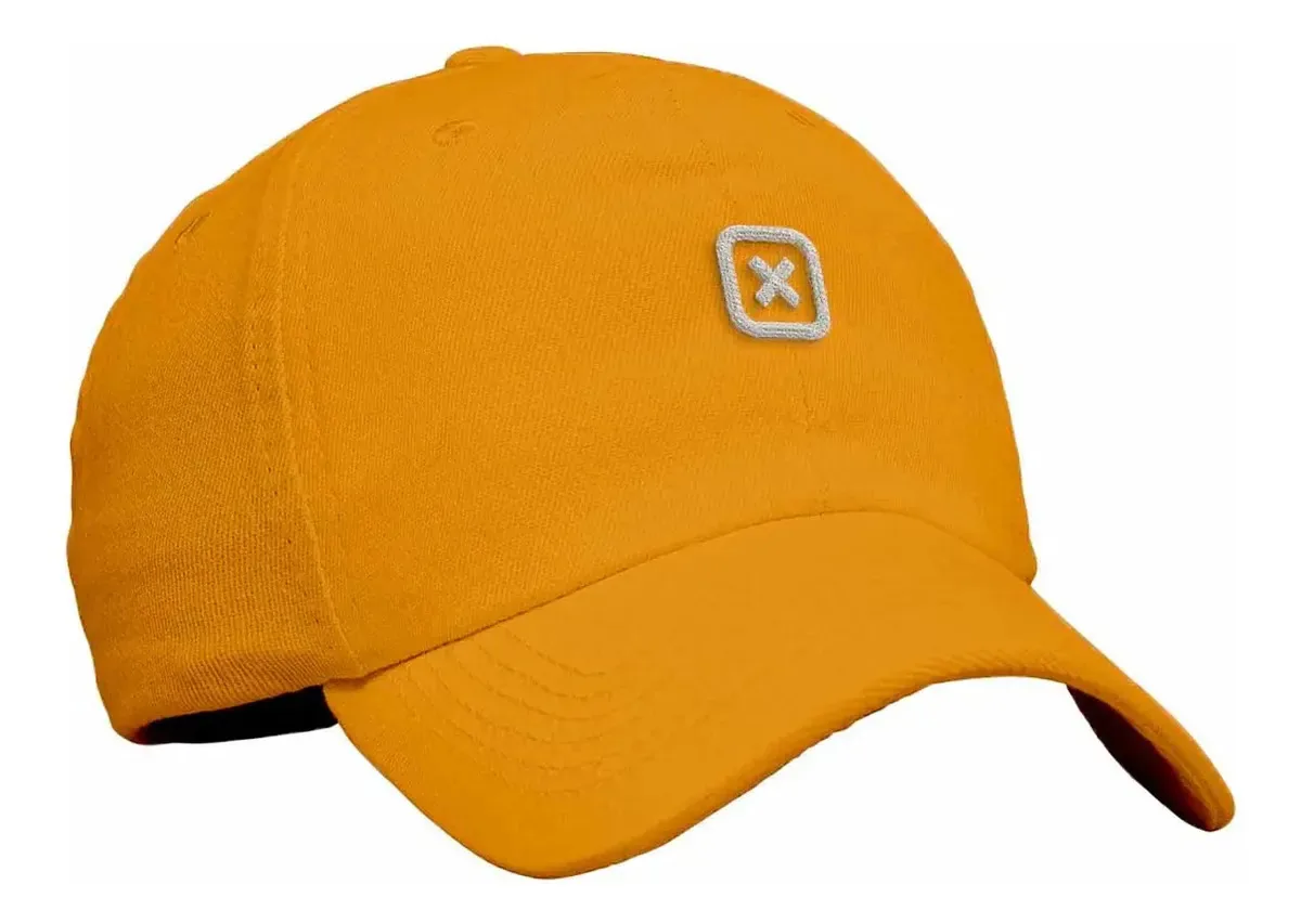 Boné Aba Curva Sarja High Strap Txc Bordado Resistente Agro Cor Mostarda Tamanho M