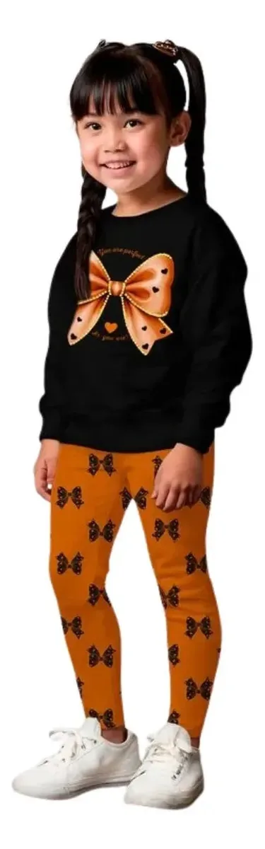 Conjunto Menina Estilo Delicado Com Laços Kyly Gelo 8