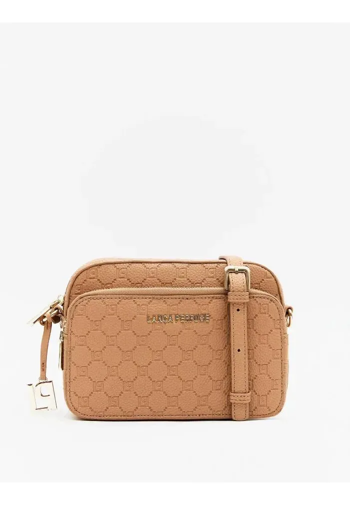Bolsa Crossbody Com Enfeite E Pingente Bege