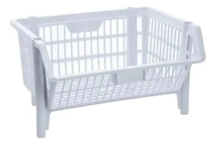 1 Unidade Cesto Organizador Brinquedos Cores Branco