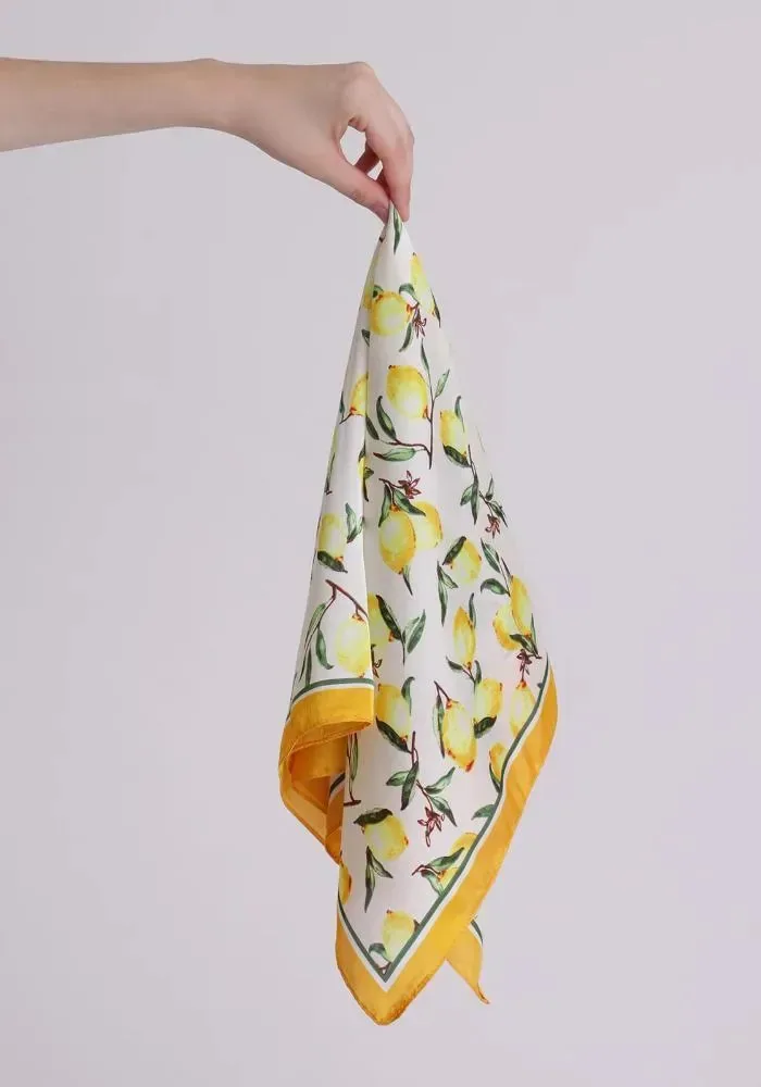 Lenço Estampado Limões Amarelo