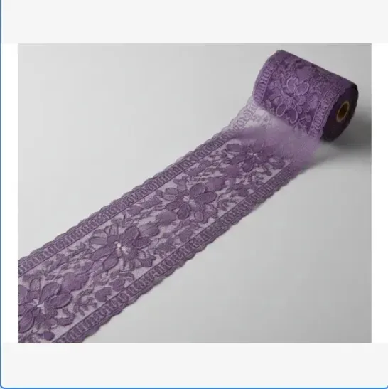5 Mts Renda Poliamida Jacatrônica 18cm Artesanato Confecção Cor Lilás