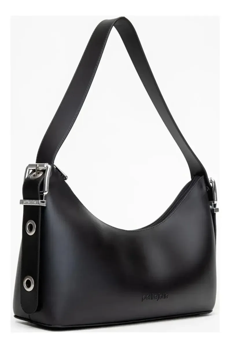 Bolsa Thayla Petite Jolie Média Com Fivelas Pj11442 Preto