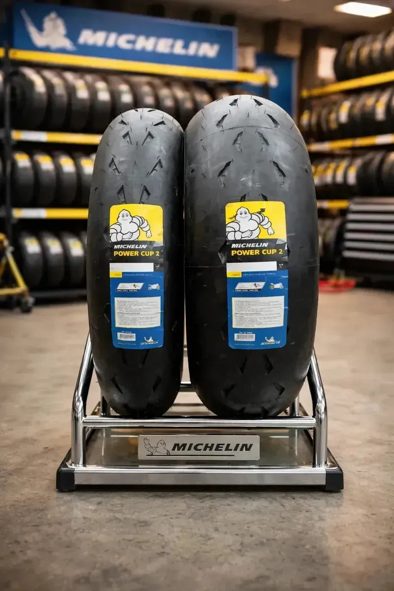 Par De Pneus Michelin Power Cup 2 120/70-17 + 190/55-17 - Motos Esportivas