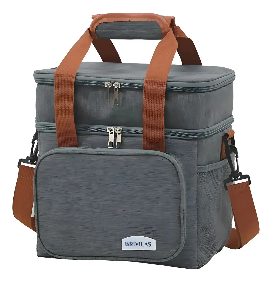 Bolsa Térmica Fitness Multiuso Porta Marmita Frasqueira Cor Cinza
