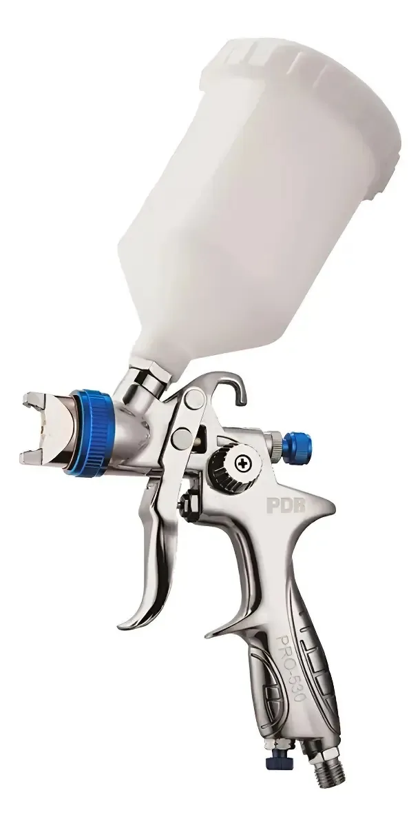 Pistola De Pintura Gravidade Bico 1.3 600ml Pro530 Prateado