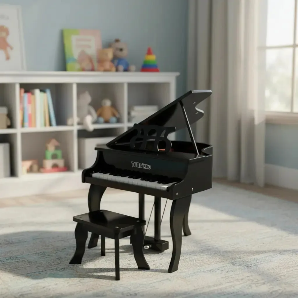 Piano De Cauda Infantil Turbinho Com 30 Teclas