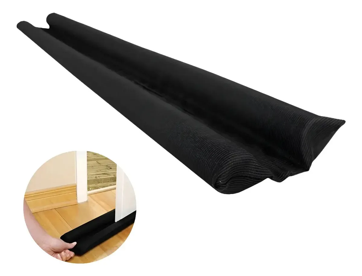 Kit Protetor de Porta para Insetos e Baratas – Liso Preto