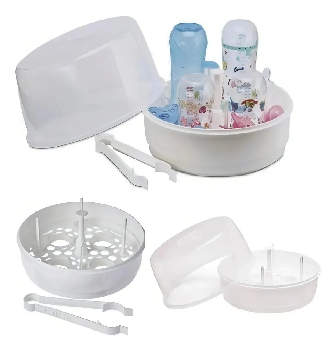 Esterilizador De Mamadeira E Chupeta Neopan Para Microondas Bebe Higiene Completa Rapido Seguro Pratico Mimos Babys