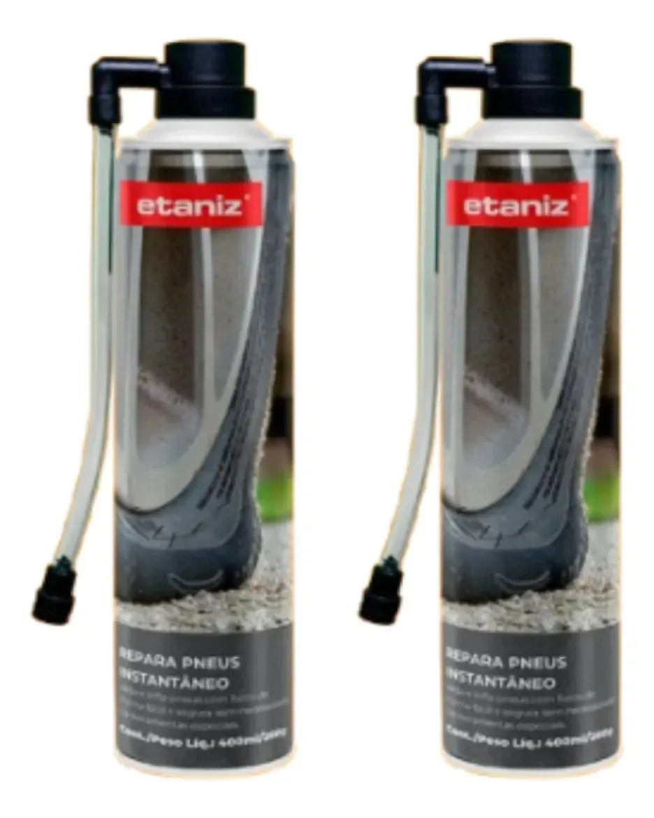 Kit 2 Salva Pneus Reparador Instantâneo 400ml Veda E Infla