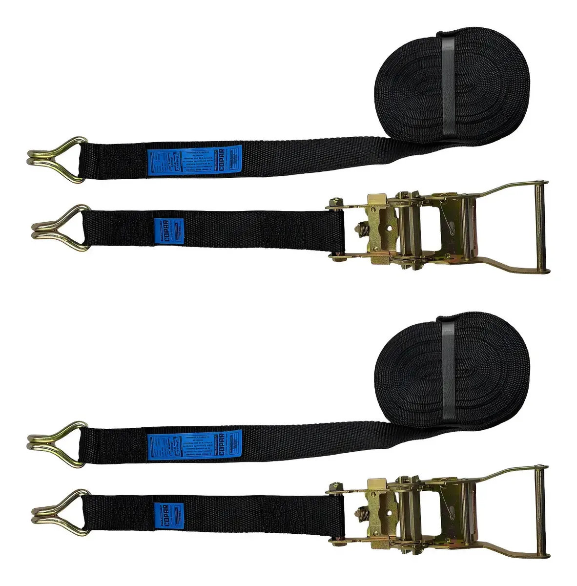 Kit 2 Cinta De Amarração Cargas 1,5t 6m 35mm Com Gancho J