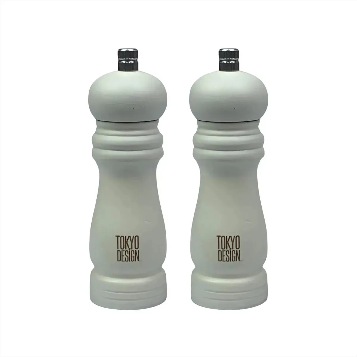 Moedor Madeira Pimenta E Temperos Manual 2 Unidades Grãos Cor Branco
