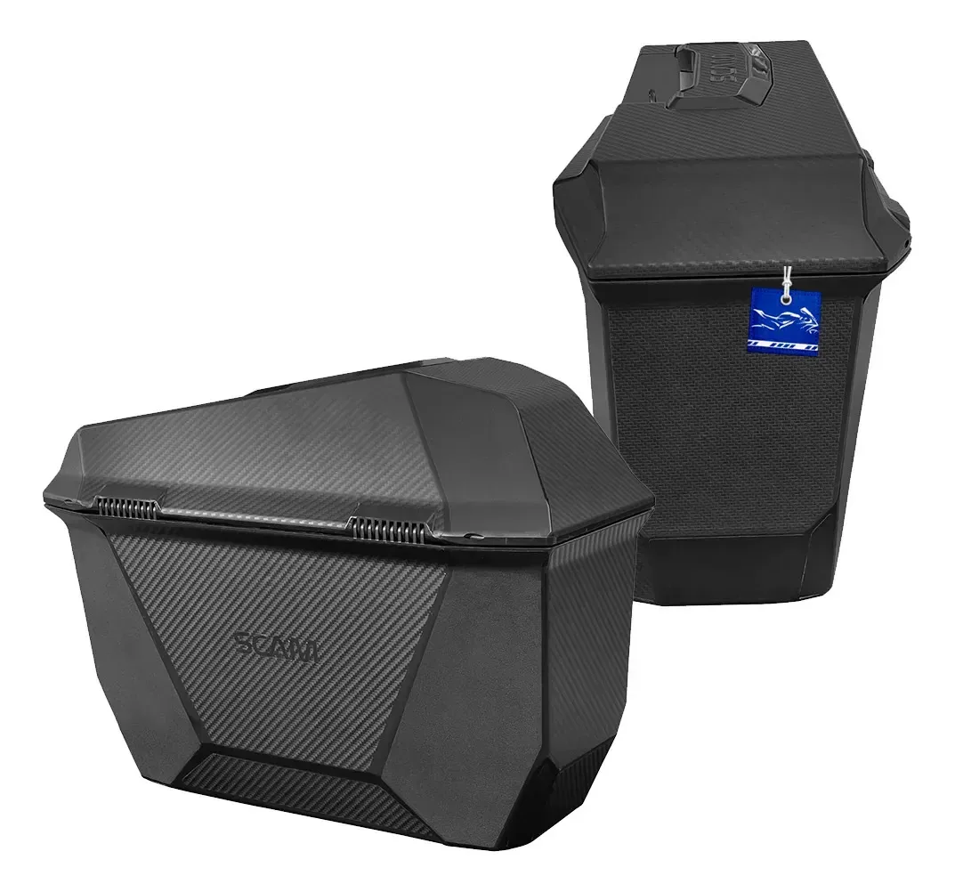 Par Baús Laterais Scam 25 Litros Monokey S25 ABS Moto