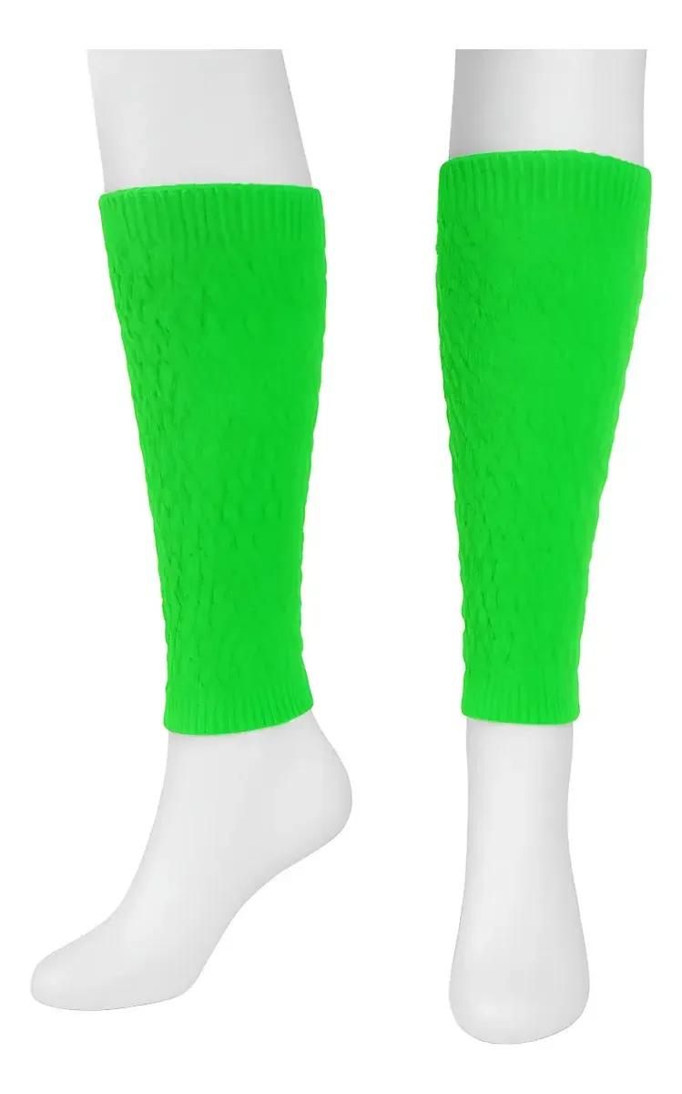 1 Par Meia Polaina Aeróbica Academia Esporte Fitness Premium Cor Verde-limão Desenho do tecido Lisa Tamanho Único