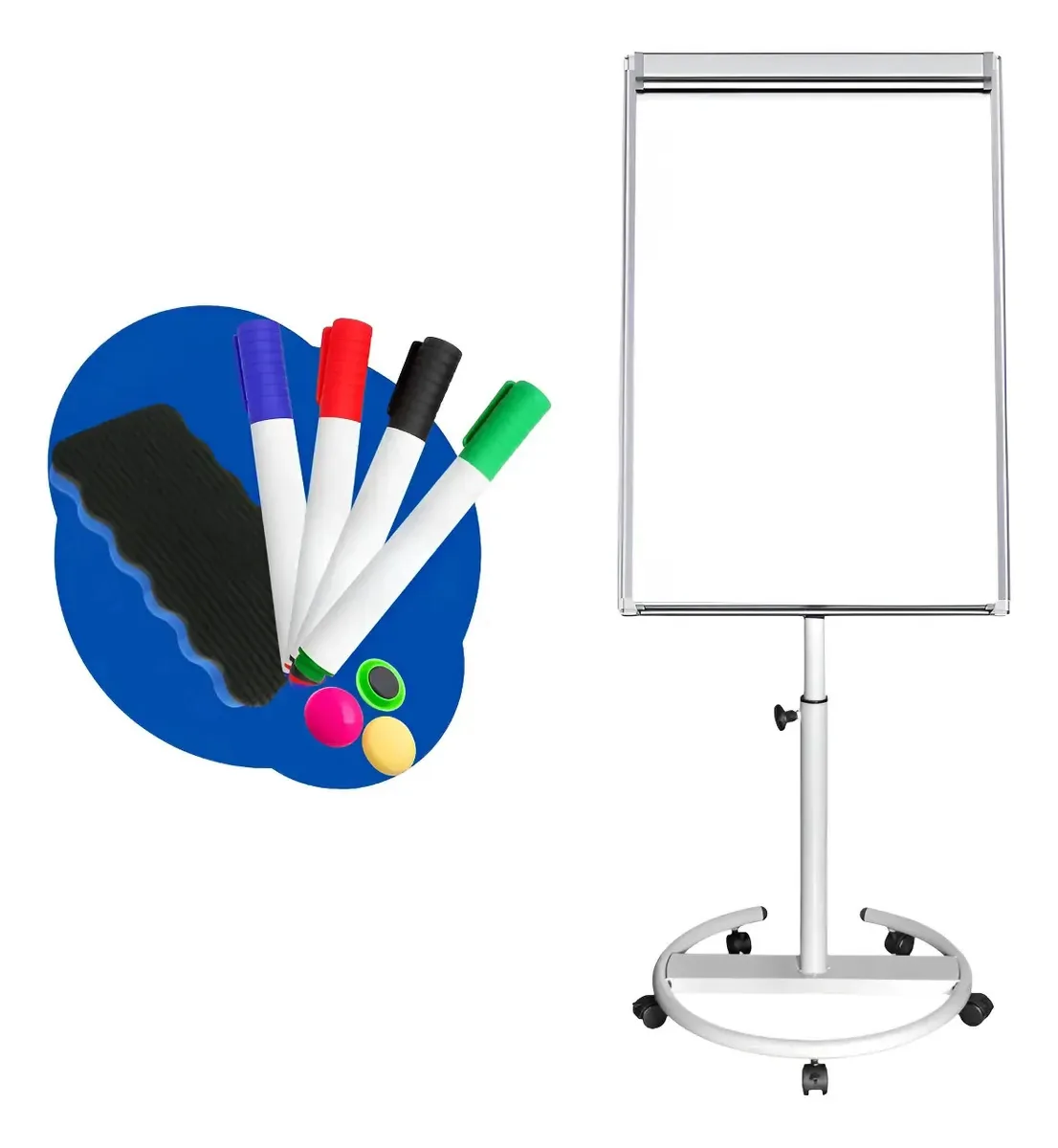 Flip Chart Cavalete Magnético Workshops Planejamento Reunião Cor Branco