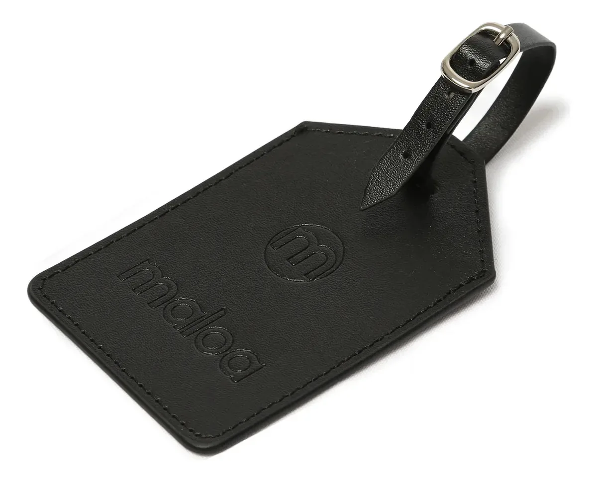 Etiqueta Decorativa para Bagagem Maloa.Store, em PVC Preto Lisa
