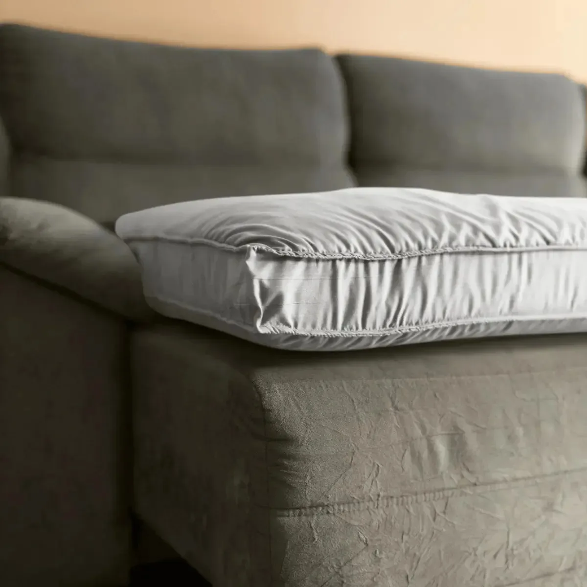 Protetor Sofá Pillow Top Manta Sofá Confort Flat 160x80x10cm Cor Cinza