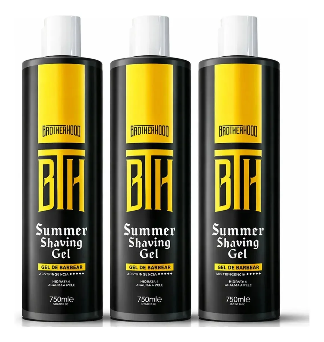 Kit 03 Shaving Gel De Barbear Adstringente Summer Bth 750ml