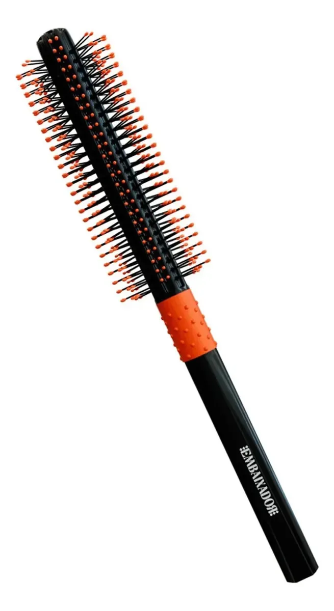 Escova De Cabelo Antiestática Flow Basic Embaixador 30mm Preto