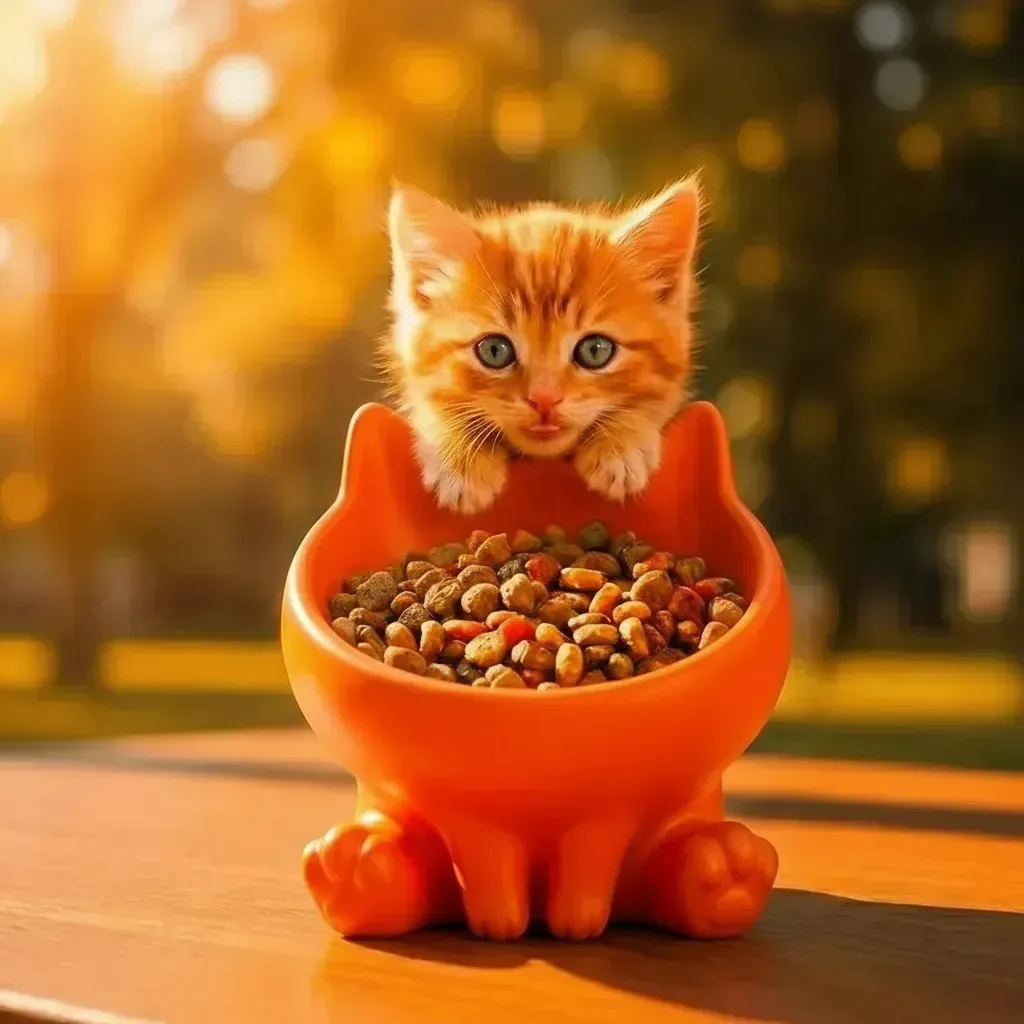 Comedouro Gato Laranja