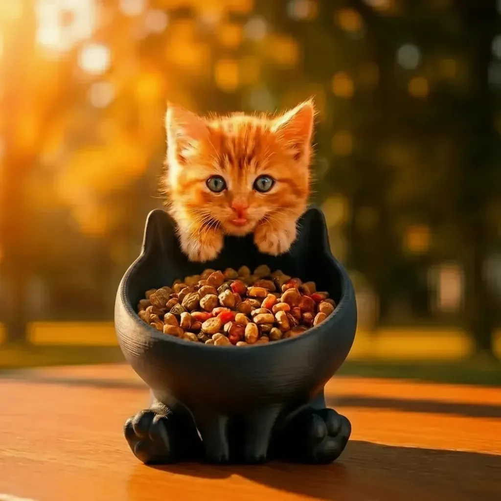 Comedouro Gato Preto Fosco
