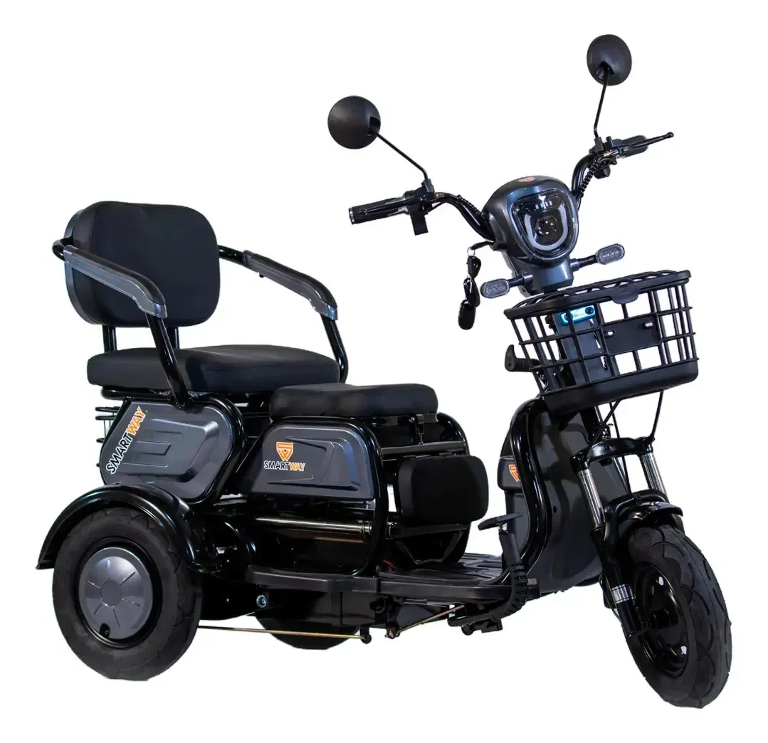 Triciclo Eletrico Adulto Cadeira Idoso 1000w Mobilidade Cinza