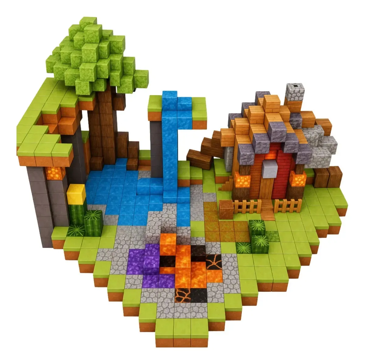 Kit Blocos Magnéticos Montar Construção Brinquedo Educativo 80