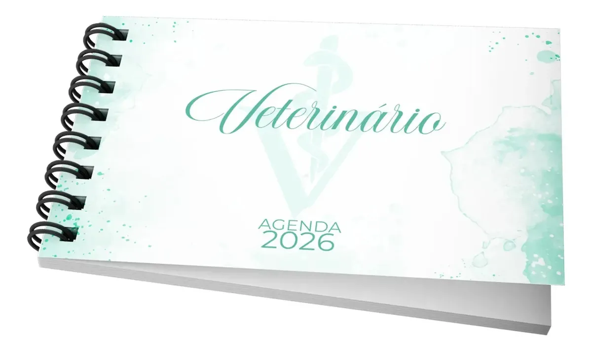 Agenda 2026 Hlera Gráfica Gratifike agenda profissional comercial 2025 dois dias por página cor veterinária