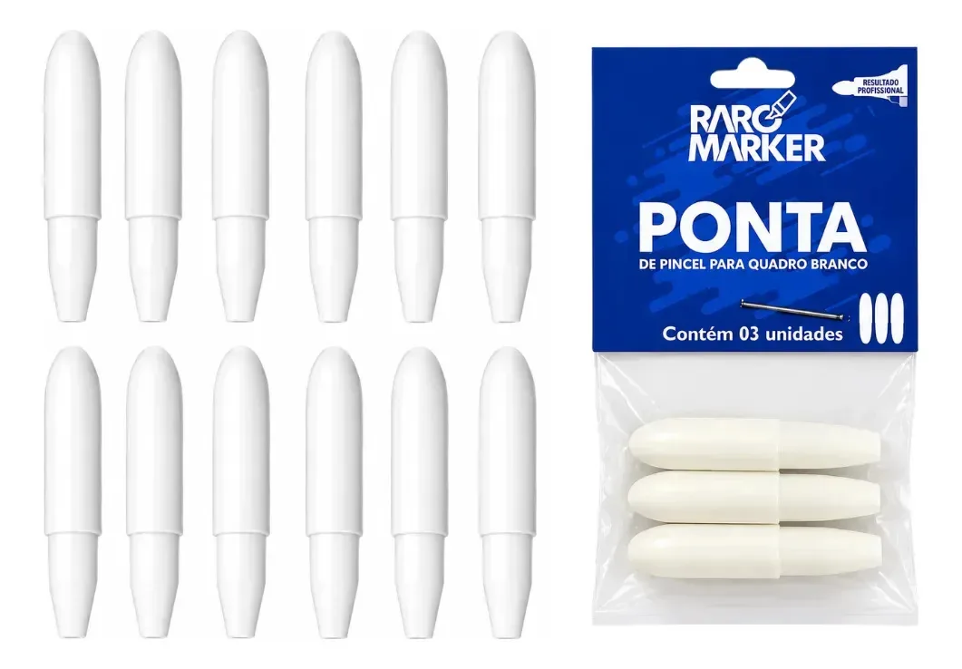 Kit 3, 12 Ou 24 Pontas Reposição Para Marcador Raro Marker 12 Pontas