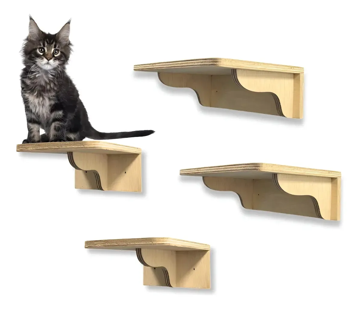 Playground BT WOOD para Gatos: Kit de Prateleiras para Área Externa