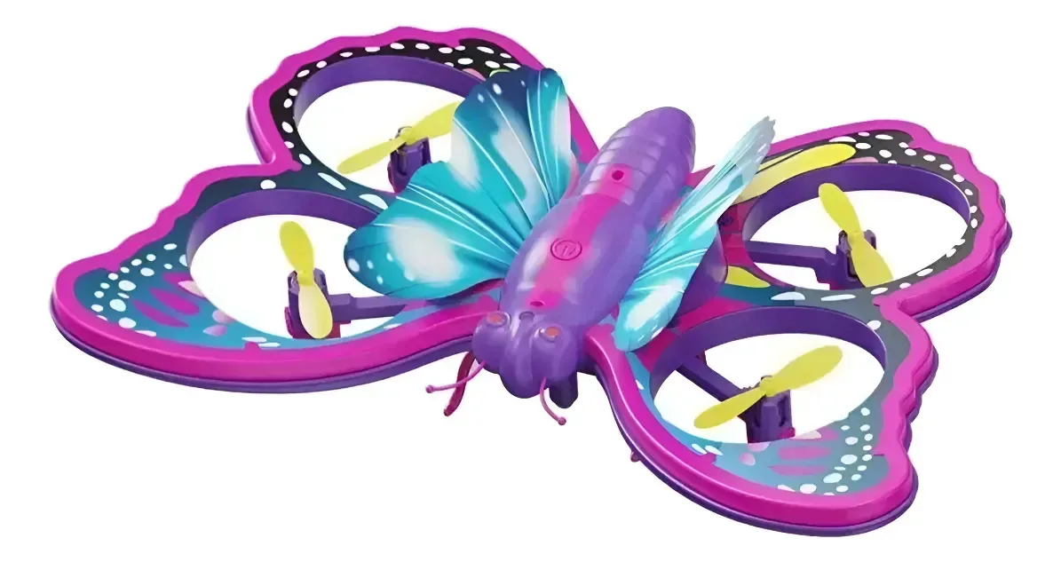 Drone Infantil Borboleta V40 Controle Remoto Led 2.4ghz