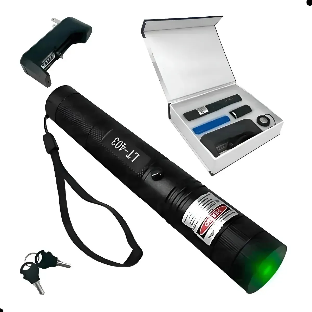 Caneta Laser Pointer Longo Alcance Até 100km Recarregável Verde