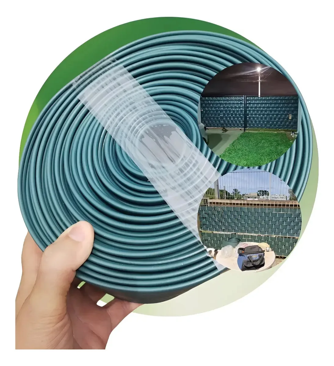 Fita Protetor De Fechar Portão Verde Privacidade Leve 25mts Verde 0.1 Cm