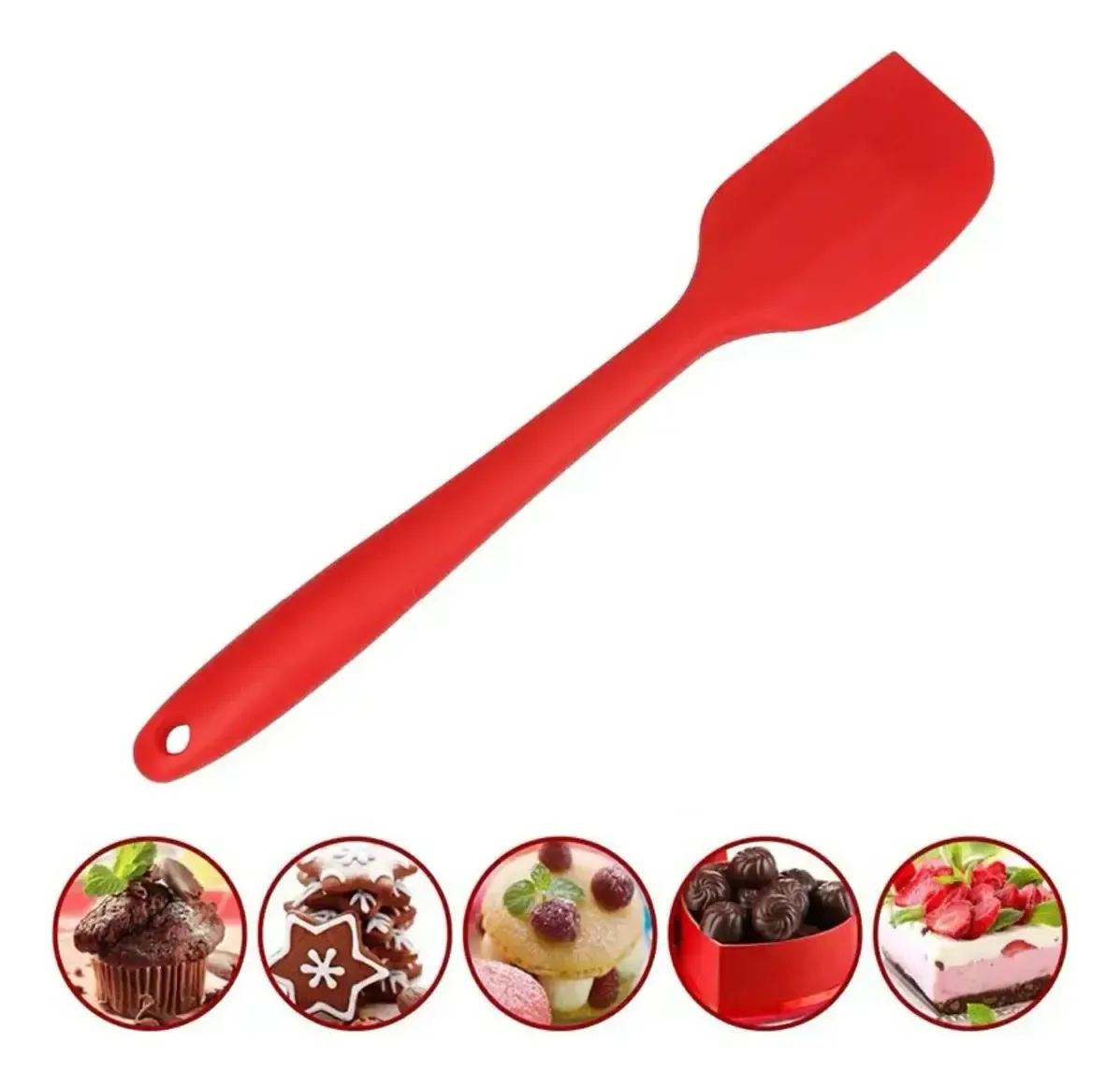 Mini Espátula Pequena De Silicone Utensílios Para Cozinha Vermelho