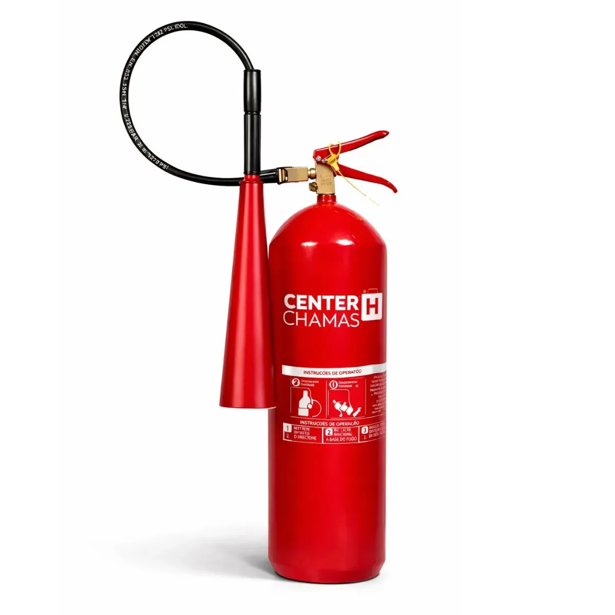 Extintor 6kg Co2 - 5:bc + Suporte De Parede - Center Chamas