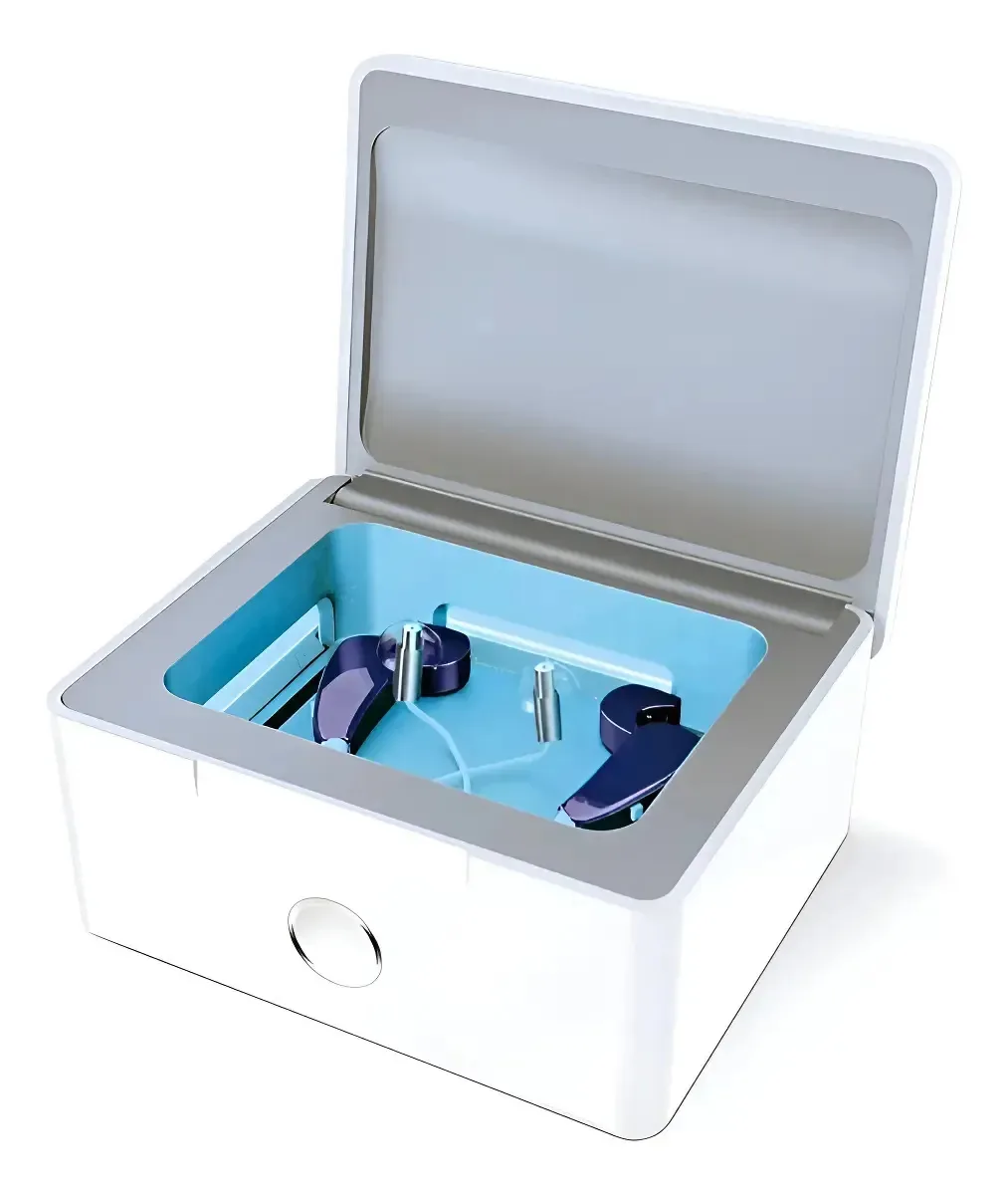 Esterilizador Automático Uv Para Aparelho Auditivo Limpeza Branco