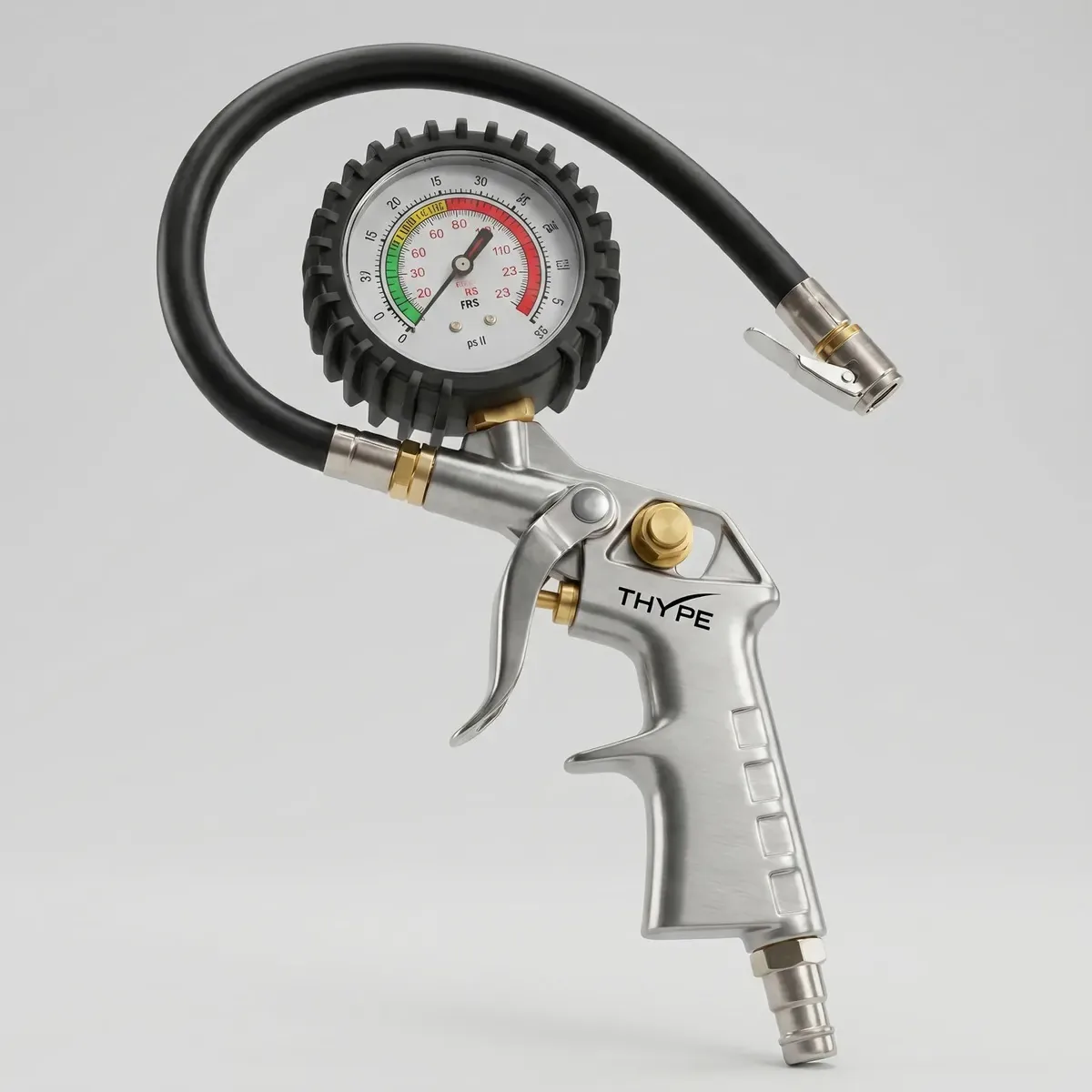 Calibrador De Pneus Pistola Thype Com Manômetro, Manual 220 1/4