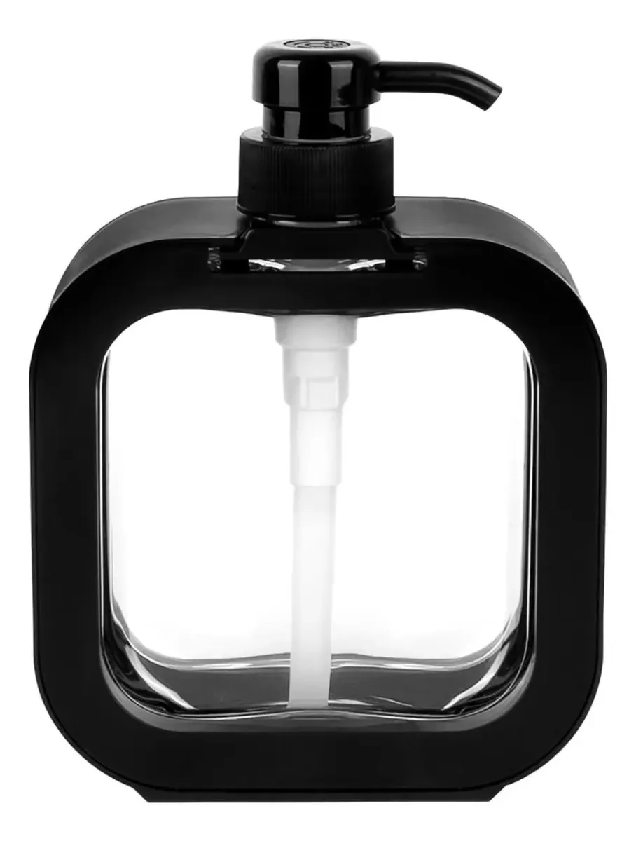 Saboneteira P/sabonete Liquido 300ml Loção, Creme Preto