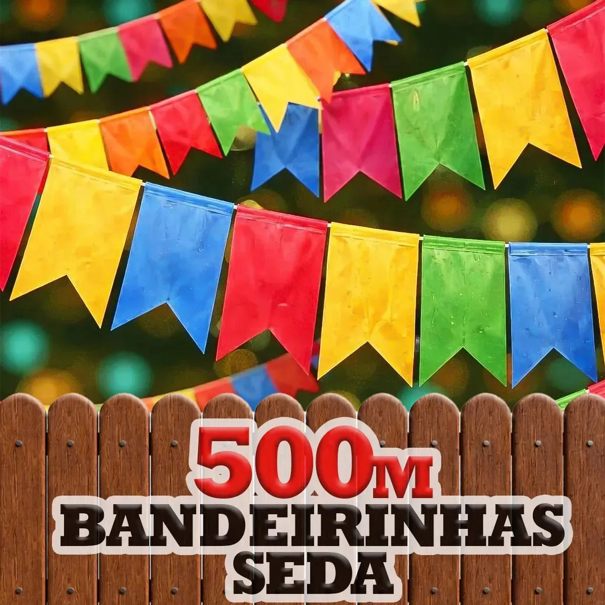 500 Metros Bandeirinhas Festa Junina Seda Decoração Grande Colorido Festa Junina